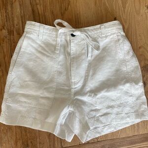 Madewell NWT white linen shorts